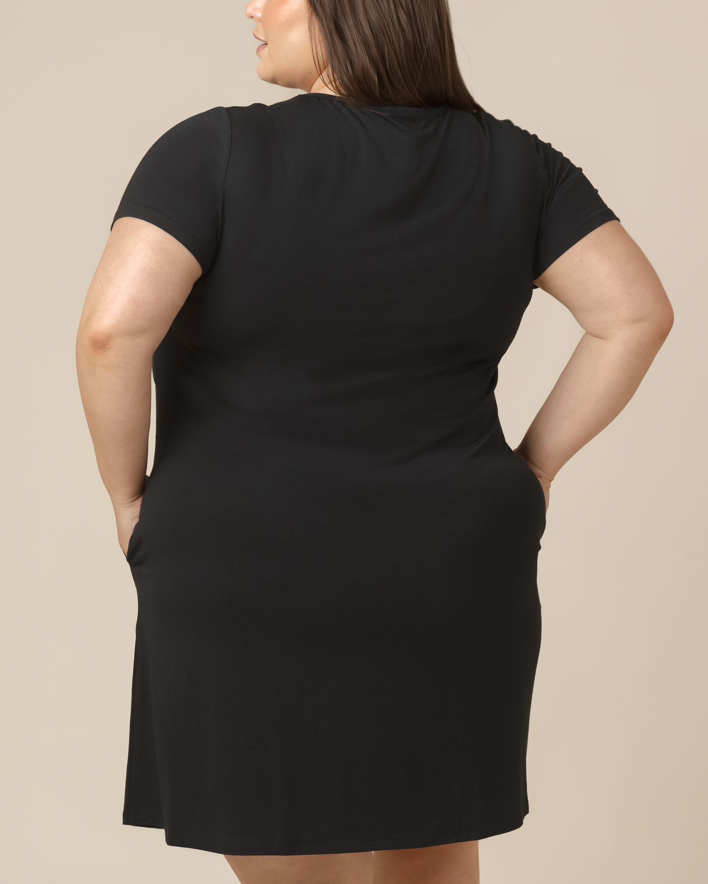 Eleanora Bamboo Maternity & Nursing Dress | Black