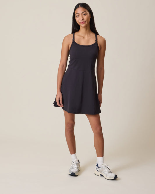 Stevie Active Racerback Nursing Dress | Black