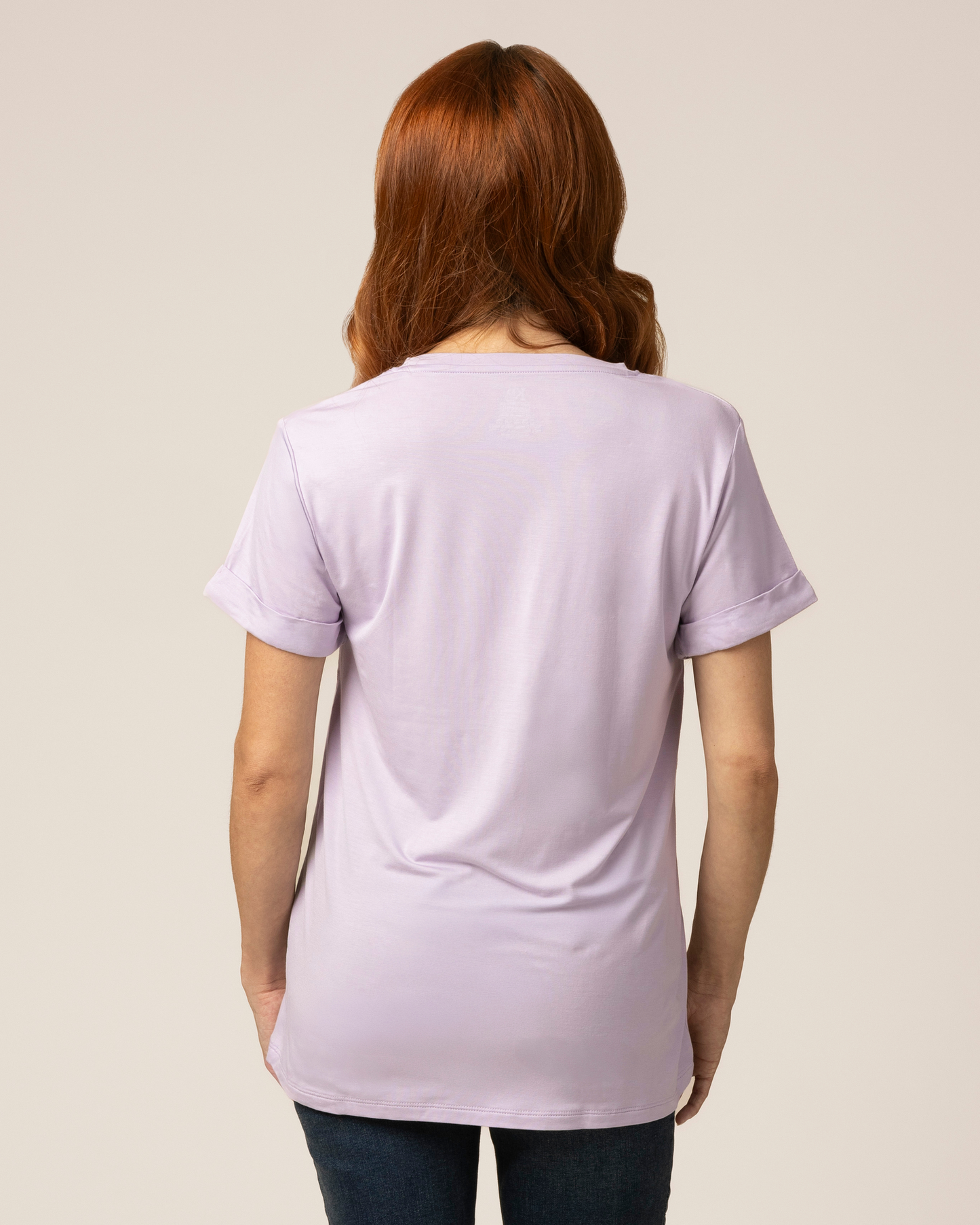 Everyday Asymmetrical Nursing T-shirt | Lavender Mist