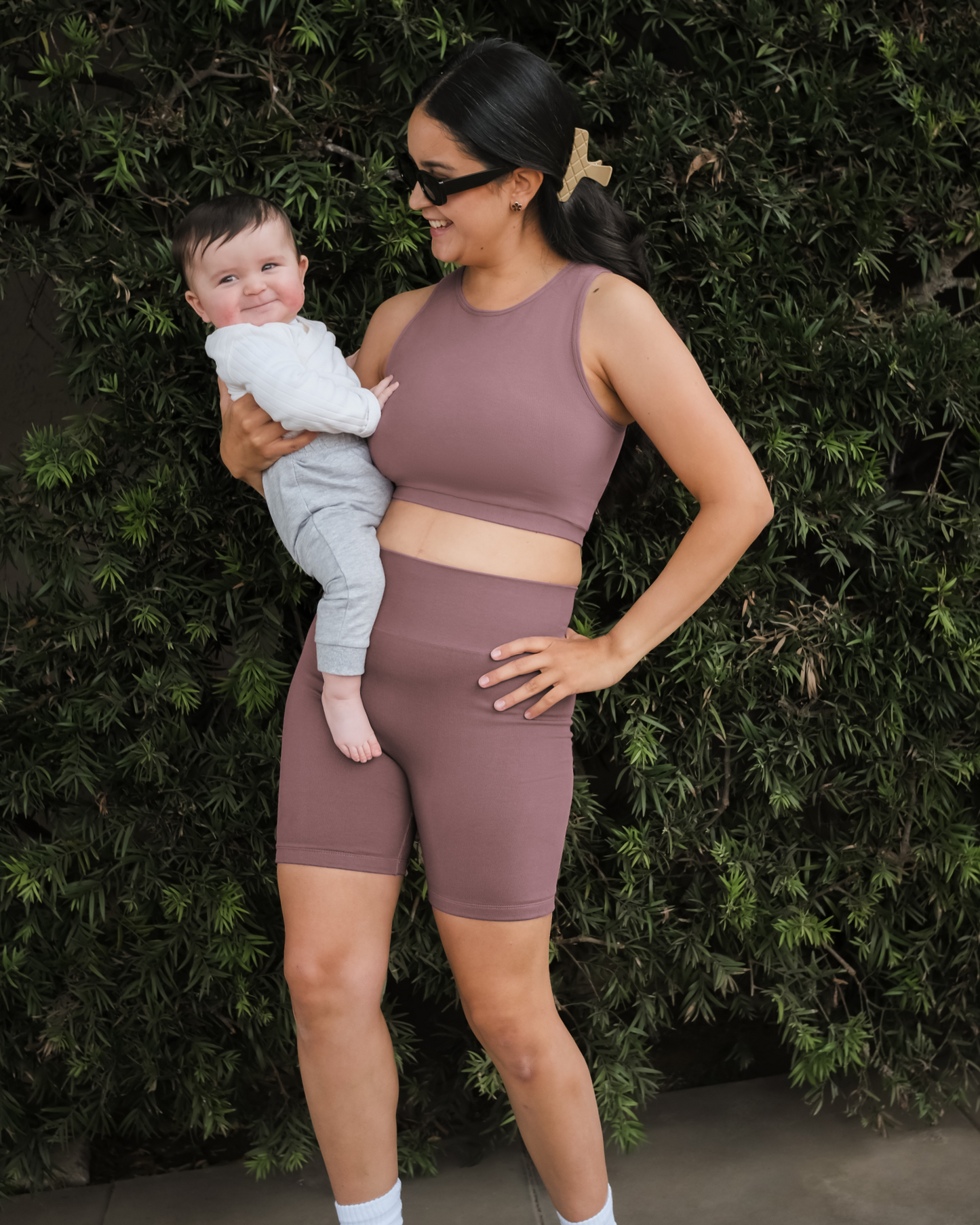 Sublime® Bamboo Maternity & Postpartum Bike Short | Twilight