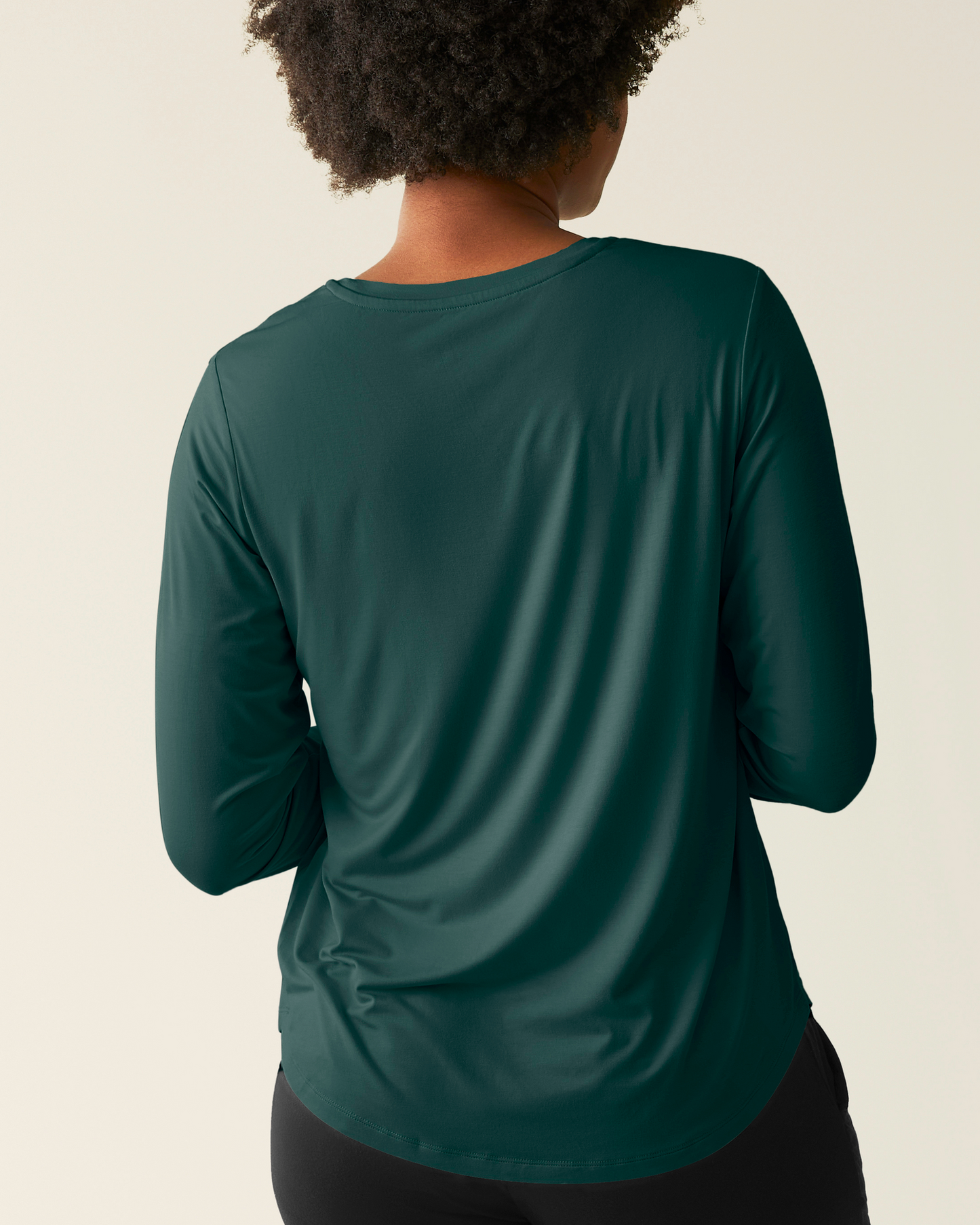 Bamboo Maternity & Nursing Long Sleeve T-shirt | Evergreen