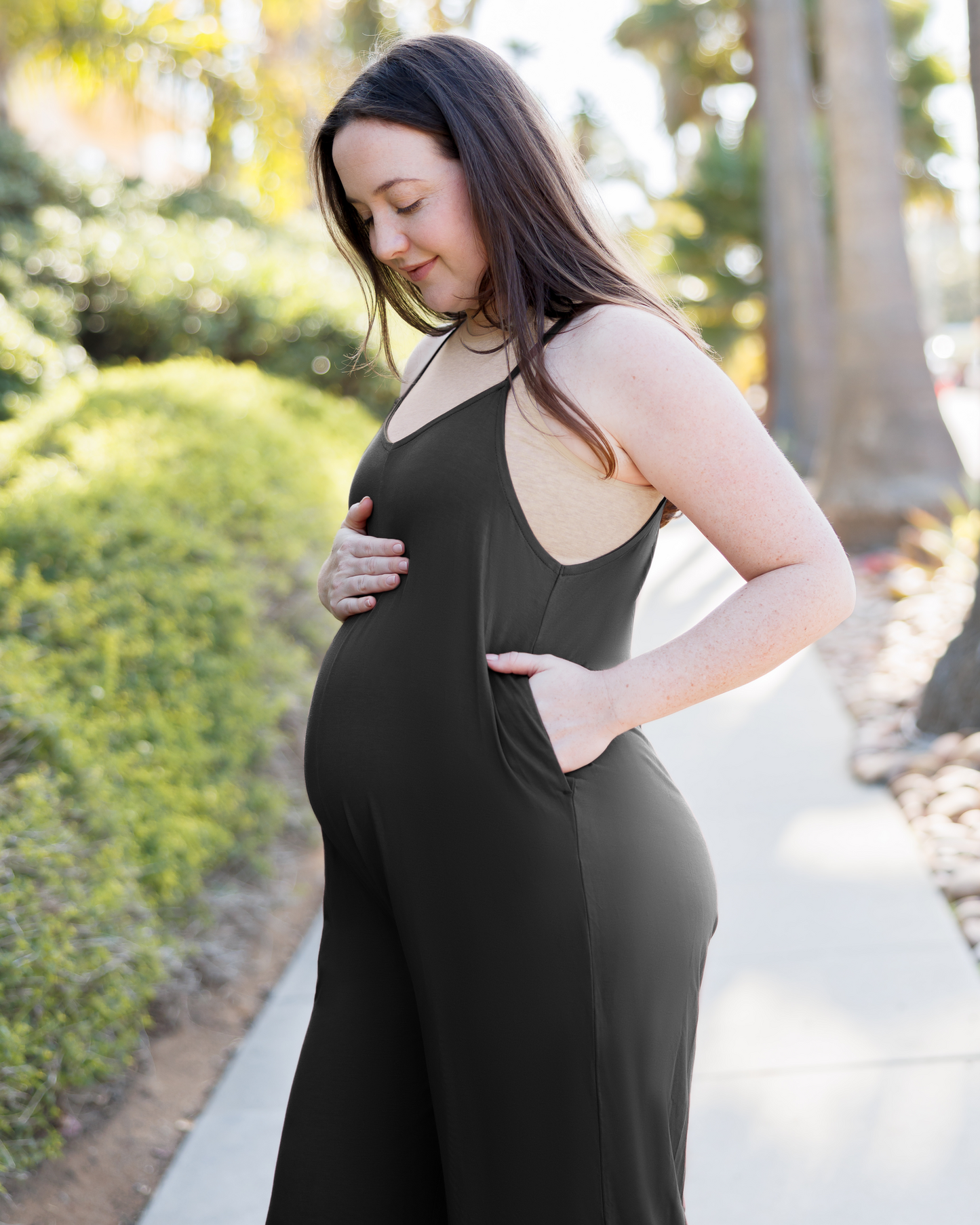 Charlie Maternity & Nursing Romper | Black