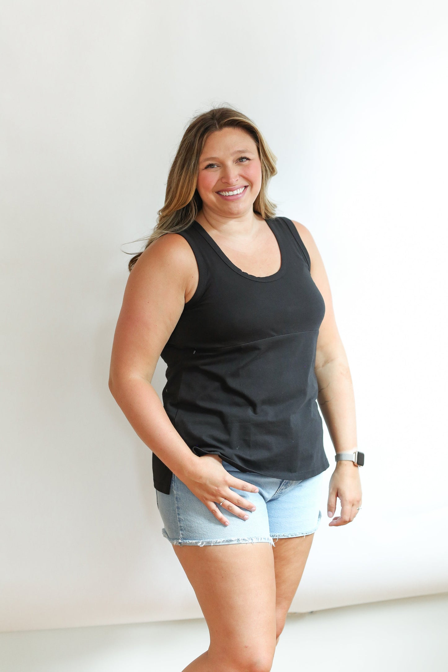 FINAL SALE - Invisible Zip Breastfeeding Tank Top