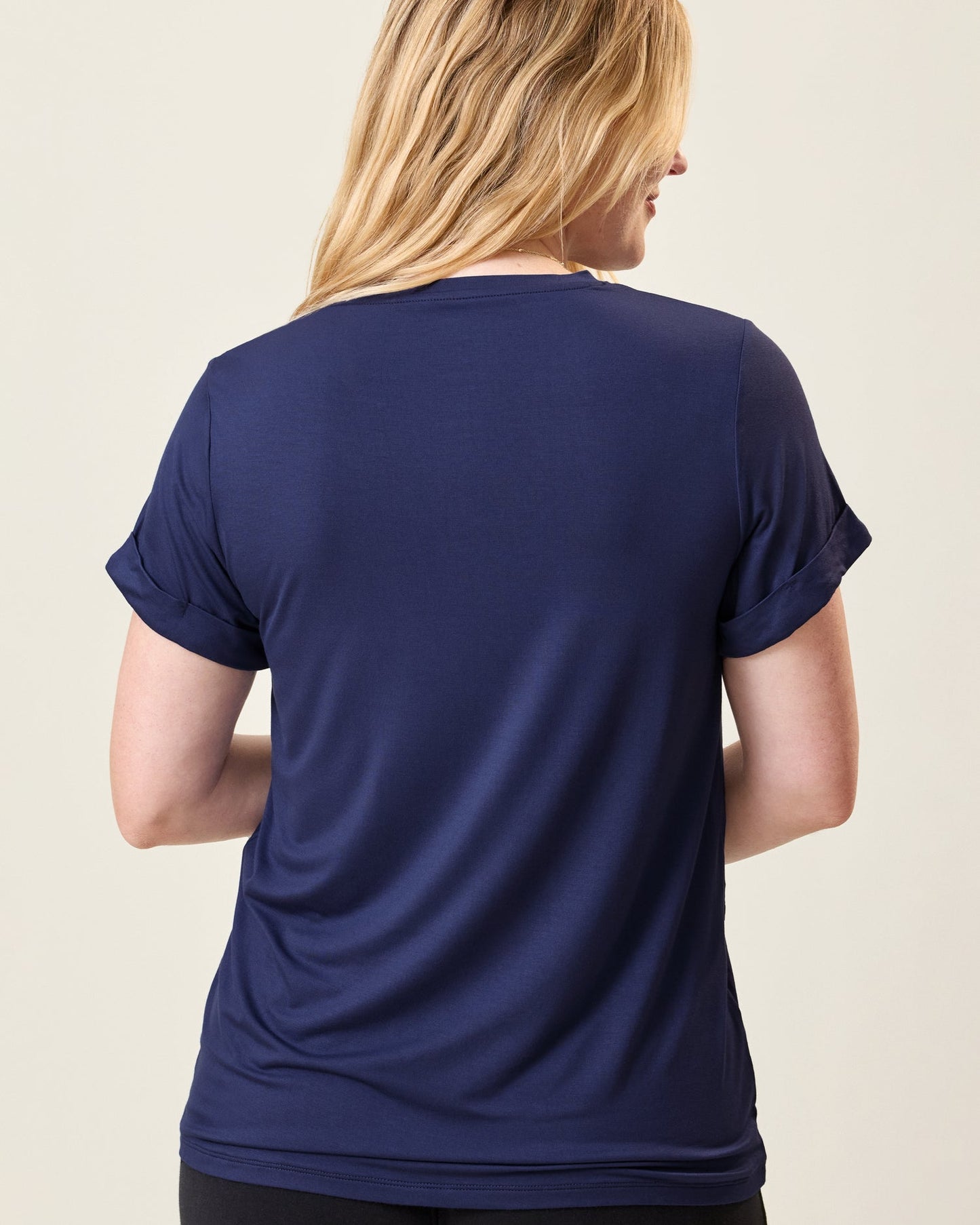 Asymmetrical Nursing T-shirt | Navy