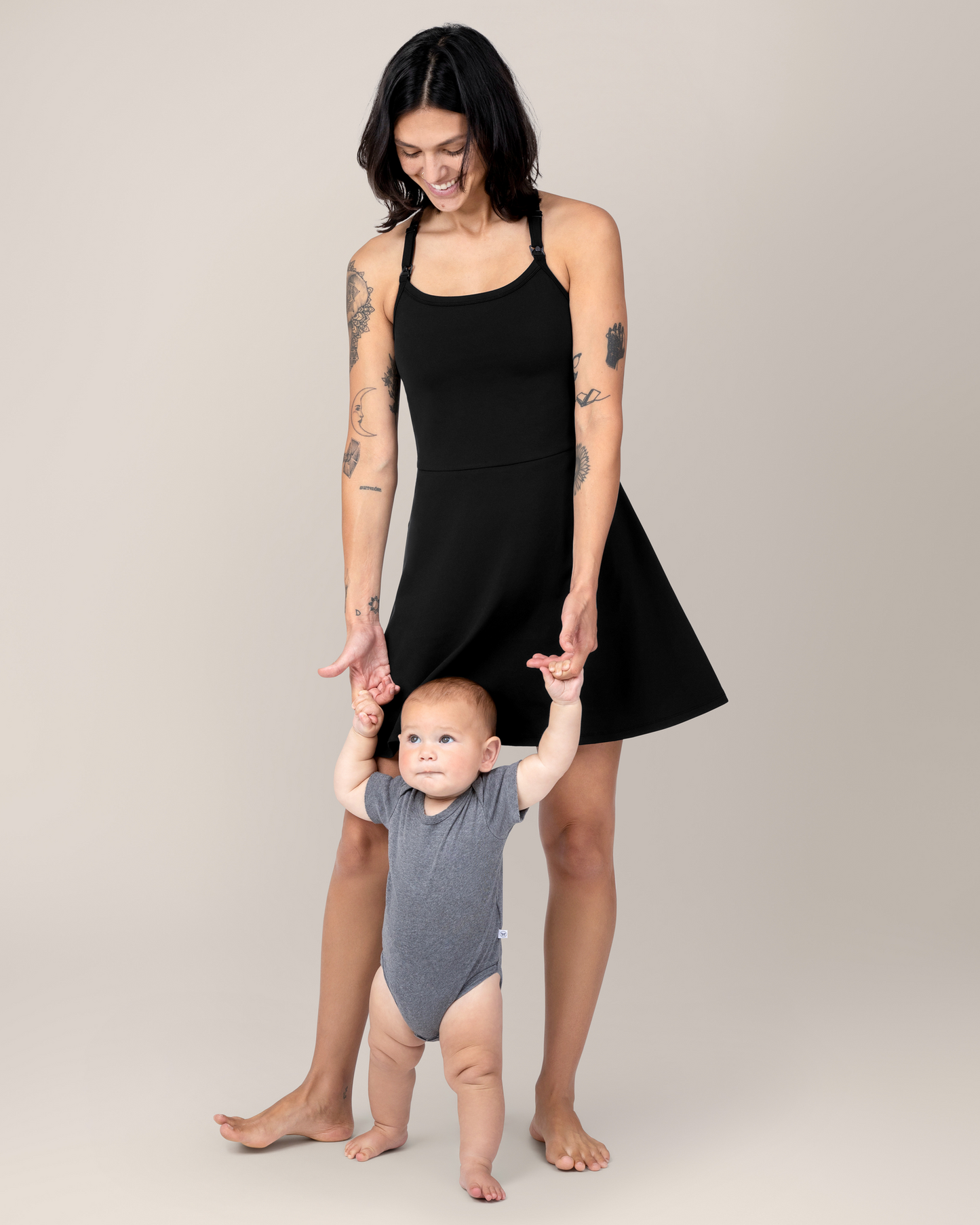 Stevie Active Racerback Nursing Dress | Black