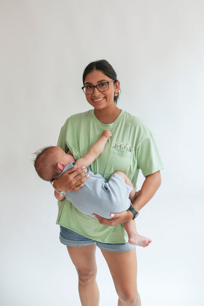 Relaxed Fit Zip Breastfeeding Tee