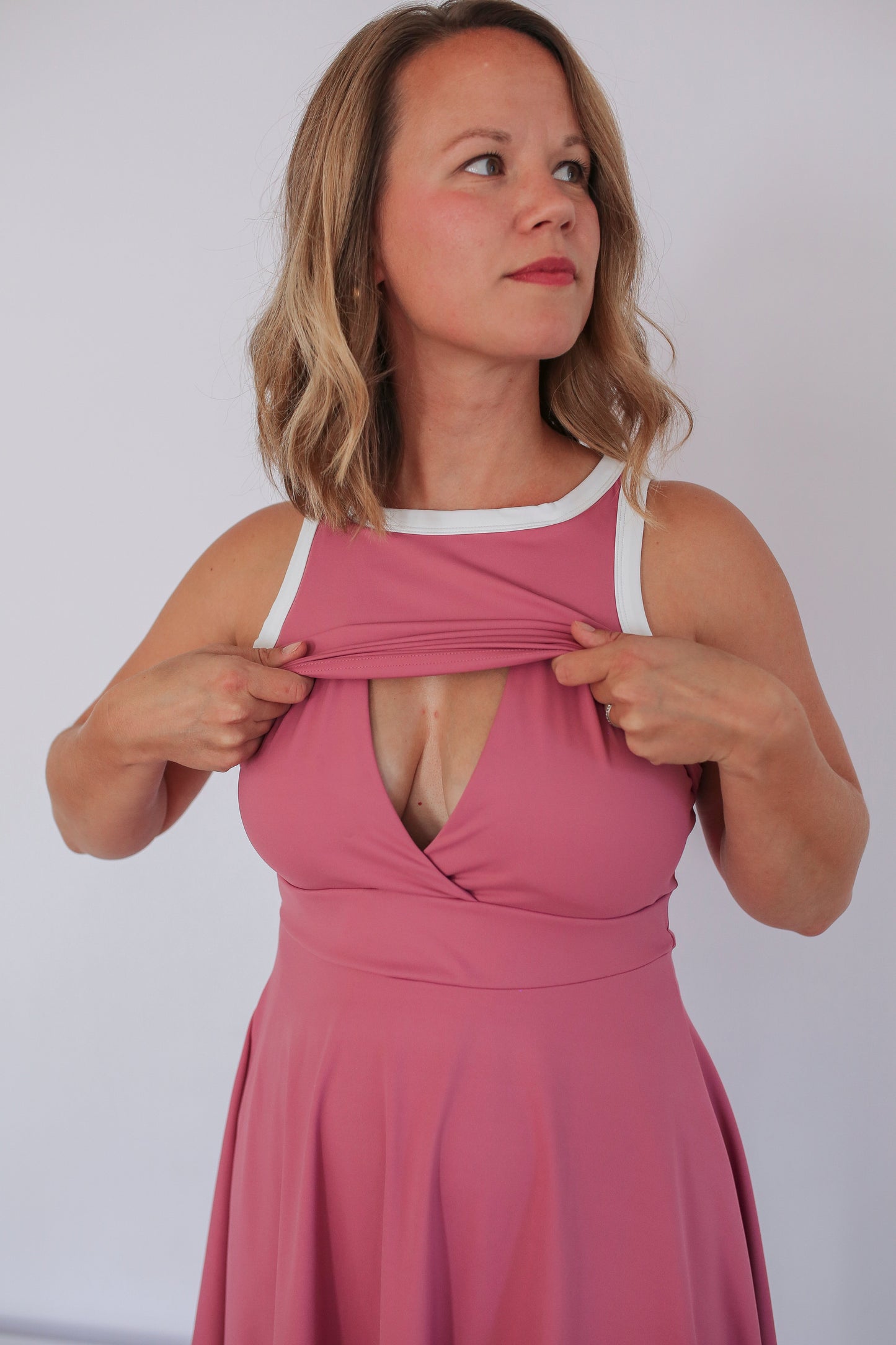 The Courtside Nursing Tennis Dress – Breastfeeding Friendly