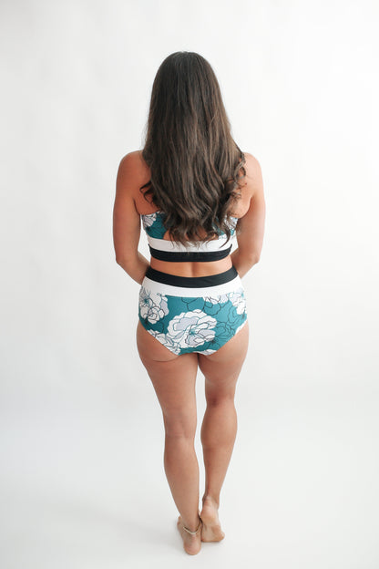 Moderate Coverage High Waist Bikini Bottoms