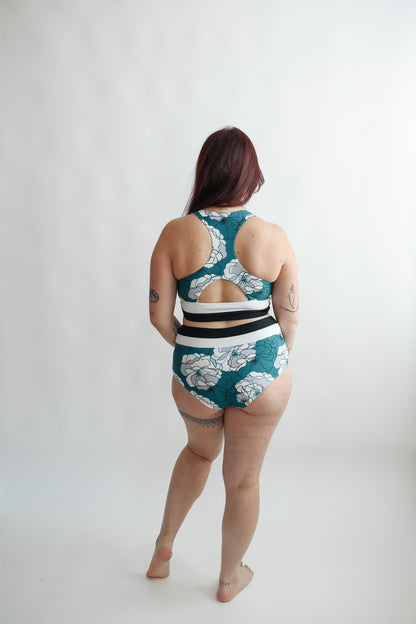 Moderate Coverage High Waist Bikini Bottoms