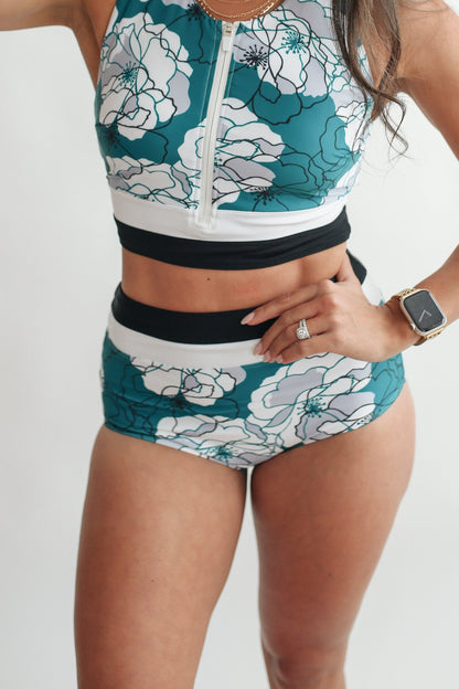 Moderate Coverage High Waist Bikini Bottoms
